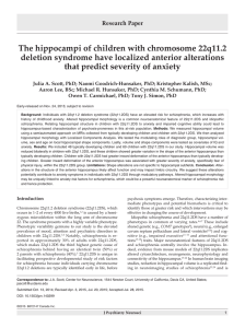 The hippocampi of children with chromosome 22q11.2