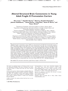 Altered Structural Brain Connectome in Young Adult Fragile X Premutation Carriers