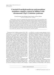 Catechol-O-methyltransferase polymorphism modulates cognitive control in children with chromosome 22q11.2 deletion syndrome