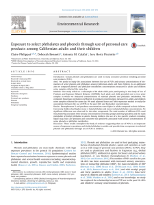 Exposure to select phthalates and phenols through use of personal... products among Californian adults and their children