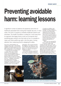 Preventing avoidable harm: learning lessons