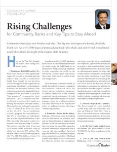 Rising Challenges for Community Banks and Key Tips to Stay Ahead