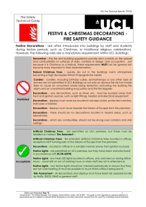 FESTIVE &amp; CHRISTMAS DECORATIONS - FIRE SAFETY GUIDANCE