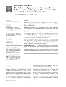 Discriminant analysis reveals limited association western United States land classification