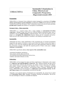 URBACHINA Sustainable Urbanisation in Historical and Comparative Perspectives,
