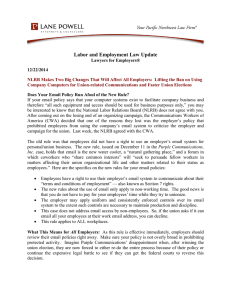 Labor and Employment Law Update