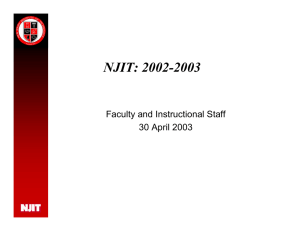 NJIT: 2002-2003 Faculty and Instructional Staff 30 April 2003