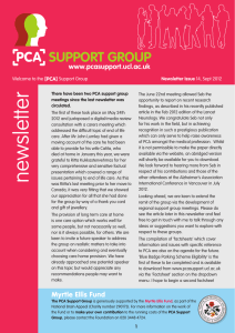 PCA SUPPORT GROUP www.pcasupport.ucl.ac.uk