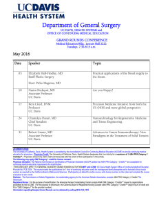Department of General Surgery GRAND ROUNDS CONFERENCE