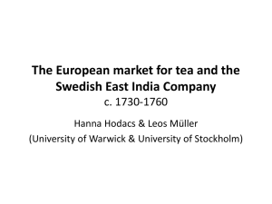 The European market for tea and the Swedish East India Company