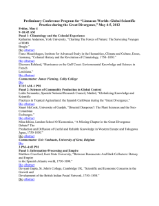 Preliminary Conference Program for “Linnaean Worlds: Global Scientific