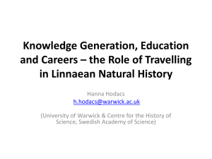 Knowledge Generation, Education and Careers – the Role of Travelling