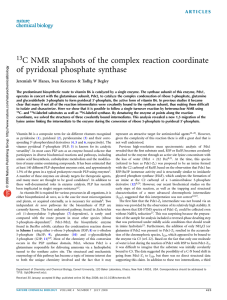 C NMR snapshots of the complex reaction coordinate 13