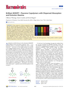 Fluorene Copolymers with Dispersed Absorption Brilliant BODIPY and Emission Maxima