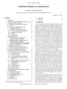 Fluorescent Indicators for Intracellular pH Junyan Han and Kevin Burgess*