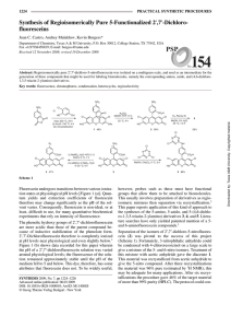 Synthesis of Regioisomerically Pure 5-Functionalized 2¢,7¢-Dichloro- fluoresceins Aminodichlorofluorescein Derivatives