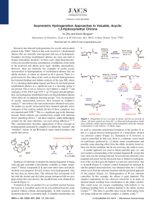 Asymmetric Hydrogenation Approaches to Valuable, Acyclic 1,3-Hydroxymethyl Chirons