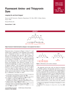 Fluorescent Amino- and Thiopyronin Dyes ORGANIC LETTERS