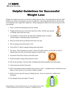 Helpful Guidelines for Successful Weight Loss