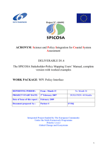 ACRONYM cience and olicy ntegration for