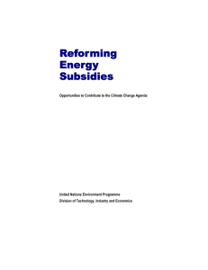 Reforming Energy Subsidies