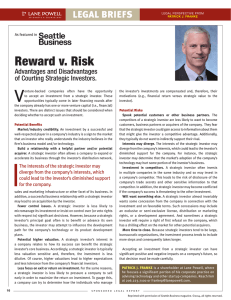 V Reward v. Risk LEGAL BRIEFS