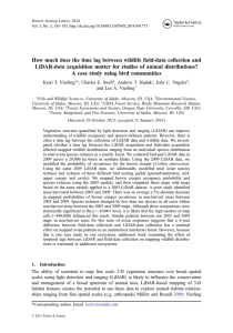 How much does the time lag between wildlife field-data collection... LiDAR-data acquisition matter for studies of animal distributions?