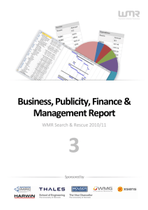 3  Business, Publicity, Finance &amp; Management Report