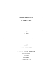 THE WOF.LD SHEEPMEAT MARKET: ECONOMETRIC MODEL by , July 1983