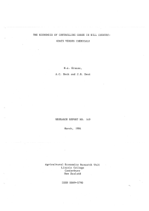 THE ECONOMICS OF CONTROLLING GORSE IN HILL COUNTRY: GOATS VERSUS CHEMICALS