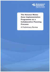 The Hurunui Waiau Zone Implementation Programme as a Collaborative Planning