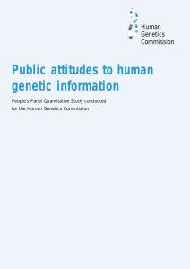 Public attitudes to human genetic information Human Genetics