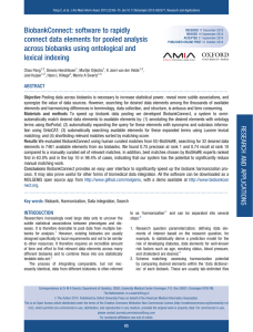 BiobankConnect: software to rapidly connect data elements for pooled analysis