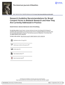 Research Guideline Recommendations for Broad Are Currently Addressed in Practice