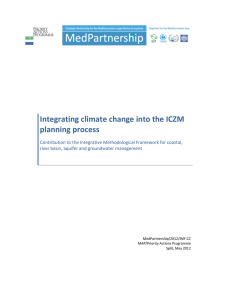 Integrating climate change into the ICZM planning process