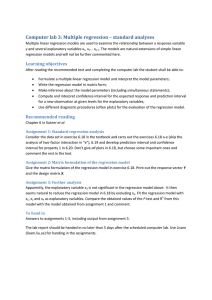 Computer lab 3: Multiple regression – standard analyses
