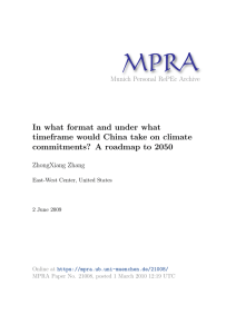 MPRA In what format and under what commitments? A roadmap to 2050