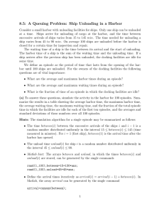 8.5: A Queuing Problem: Ship Unloading in a Harbor