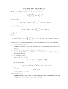 Math 215 HW #11 Solutions