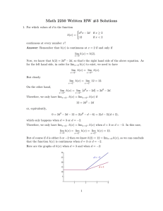 Math 2250 Written HW #3 Solutions