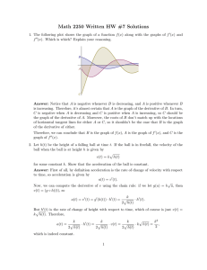 Math 2250 Written HW #7 Solutions