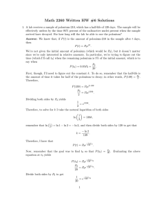 Math 2260 Written HW #6 Solutions
