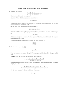 Math 2260 Written HW #10 Solutions