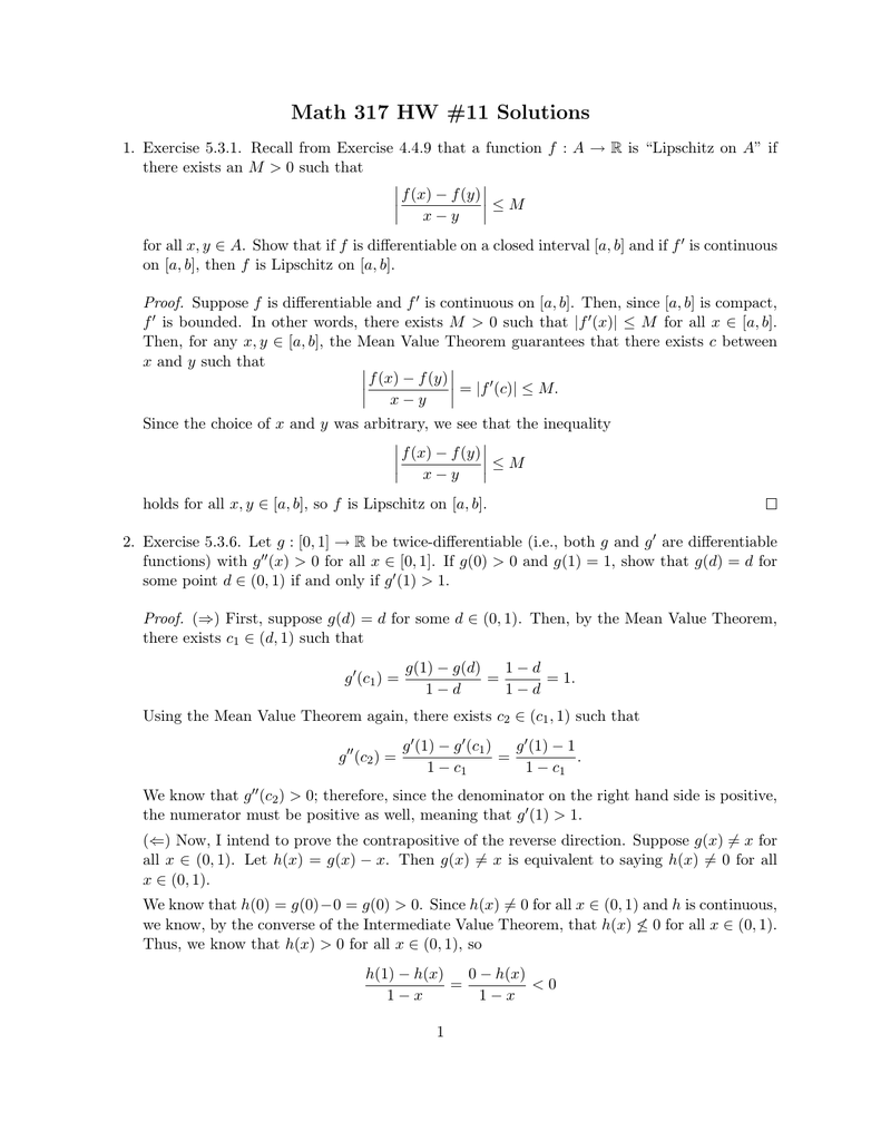 Math 317 Hw 11 Solutions