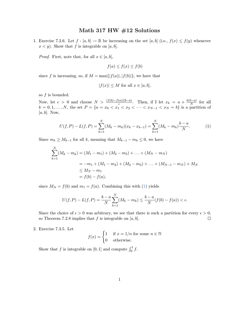 Math 317 Hw 12 Solutions