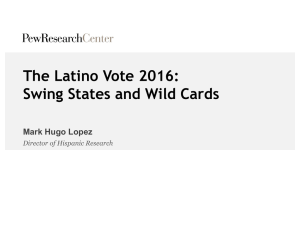 The Latino Vote 2016: Swing States and Wild Cards Mark Hugo Lopez