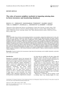 The roles of nearest neighbor methods in imputing missing data