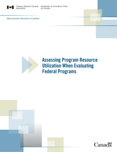 Assessing Program Resource Utilization When Evaluating Federal Programs