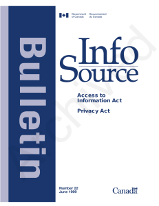 Archived Access to Information Act Privacy Act