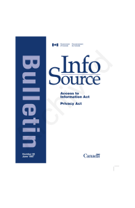 Archived Bulletin Access to Information Act